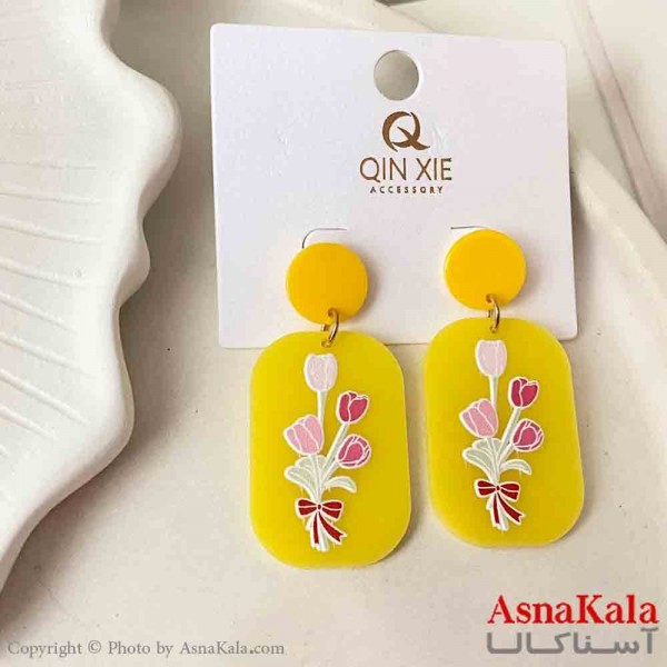 گوشواره تابستانی استیل مینیمال دخترانه مدل بیضی کد GSH151570W