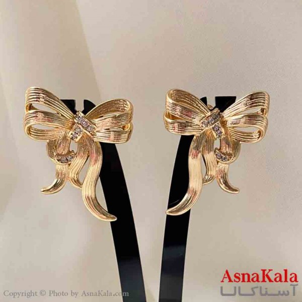 گوشواره  استیل مینیمال زنانه مدل پاپیون کد GSH151572W