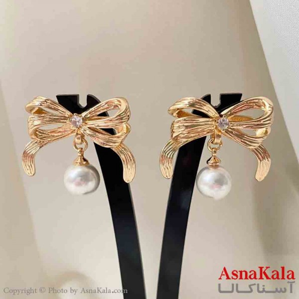 گوشواره  استیل مینیمال زنانه مدل پاپییون  مرواردید دایره کد GSH151574W