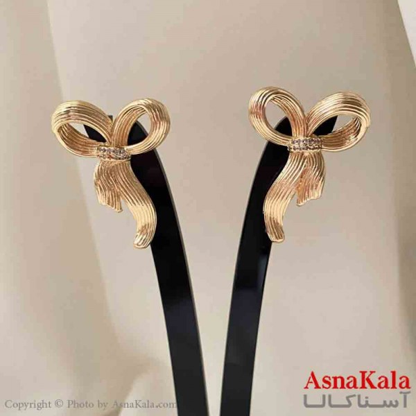 گوشواره  استیل مینیمال زنانه مدل پاپیون  بلندکد GSH151577W