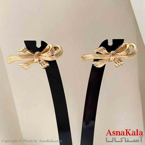 گوشواره  استیل مینیمال زنانه مدل پاپیون  مدرن کشیده کد GSH151580W