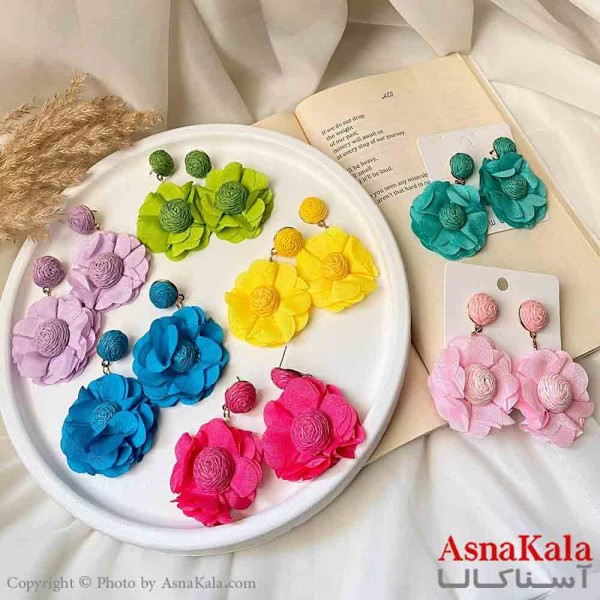 گوشواره تابستانه  استیل مینیمال زنانه مدل گل کد GSH151626W