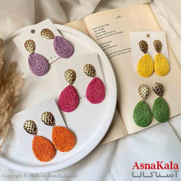 گوشواره تابستانه  استیل مینیمال زنانه مدل بیضی کد GSH151629W