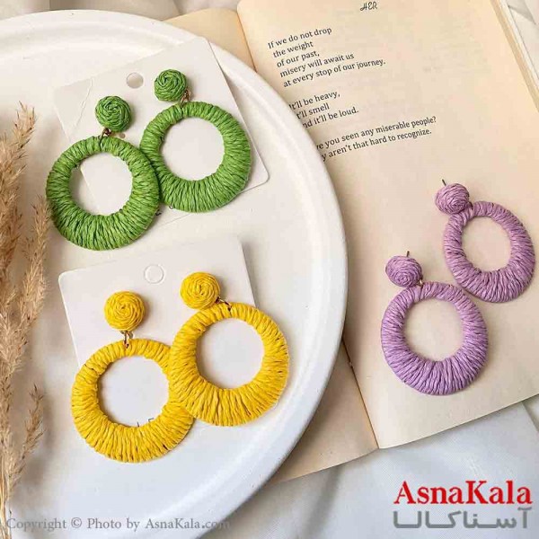 گوشواره تابستانه فشن استیل مینیمال زنانه مدل دایره توخالی کد GSH151633W