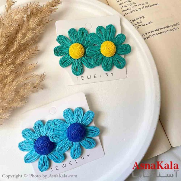 گوشواره تابستانه فشن استیل مینیمال زنانه مدل تک گل کد GSH151638W