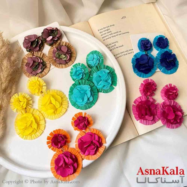 گوشواره تابستانه فشن استیل مینیمال زنانه مدل دوگل کد GSH151641W