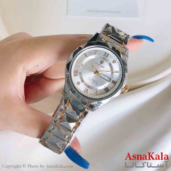 ساعت مردانه پوداگار صفحه شب نما مقاوم در برابراّب رنگ ثابت موتور کوارتز  کد WTCH11340W