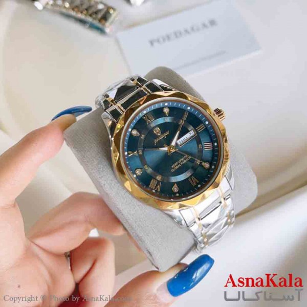 ساعت مردانه پوداگار صفحه شب نما مقاوم در برابراّب رنگ ثابت موتور کوارتز  کد WTCH11342W