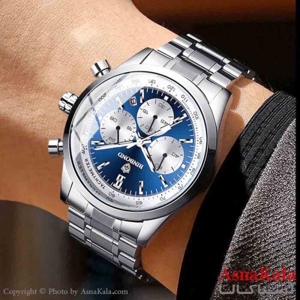 ساعت مردانه بین باند2025 صفحه تاچیمتر مقاوم دربرابر آب رنگ ثابت موتور کوارتز کد WTCH11345W