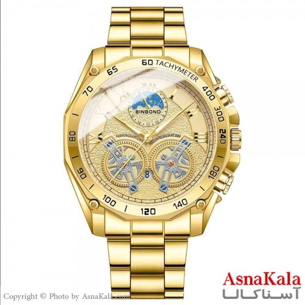 ساعت مردانه بین باند2025 مقاوم دربرابر آب  مدلB4833 موتور کوارتز کد WTCH11348W