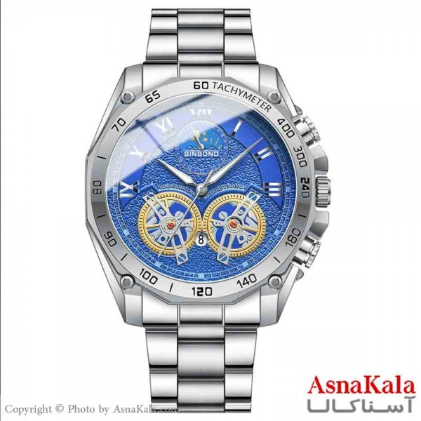 ساعت مردانه بین باند2025 مقاوم دربرابر آب  مدلB4833  شیشه سافایر  شب نما موتور کوارتز کد WTCH11352W