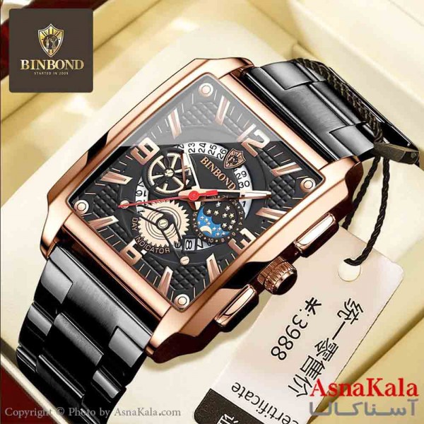 ساعت مردانه بین باند2025  شناسه دار تقویم نمایشی موتور کوارتز کد WTCH11364W