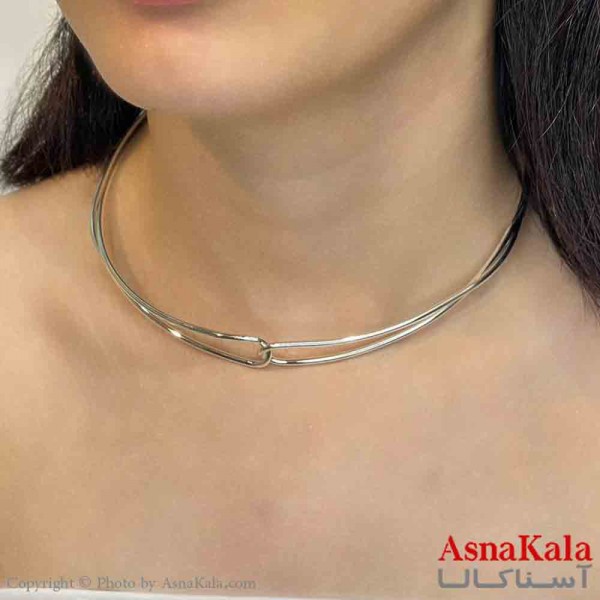 گردنبند ورشو دخترانه پینترستی استیل مدل گره  کد GNB161679W