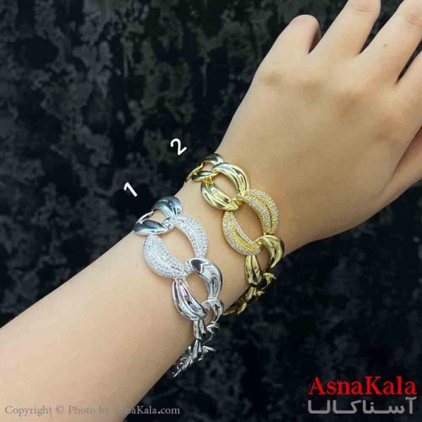 بنگل دخترانه پینترستی استیل کارتیر وسط نگین مدرن کد DSB181179W