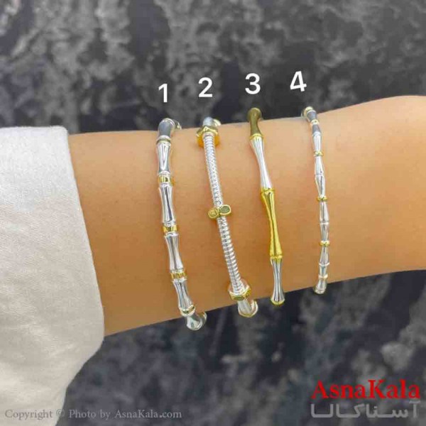 دستبند دخترانه پینترستی استیل مدل  زنجیری طرح استخونی  کد DSB181193W