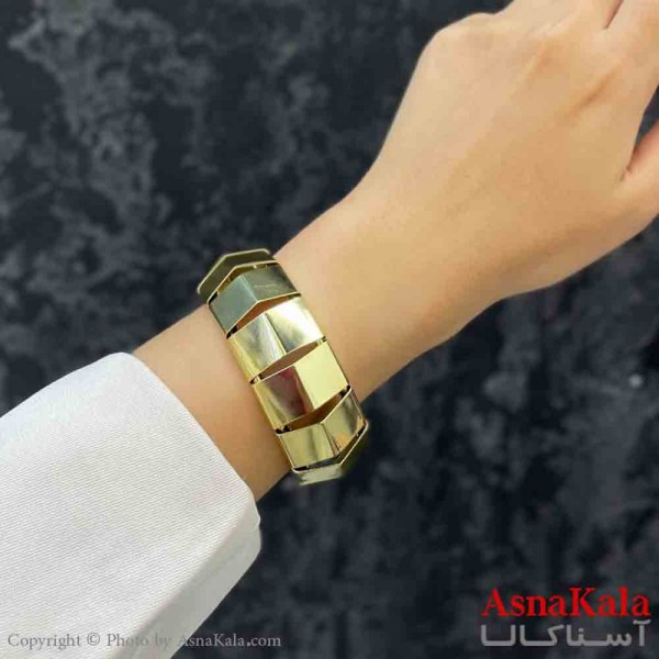 دستبند دخترانه پینترستی استیل آینه ای  برجسته ترند کد DSB181205W