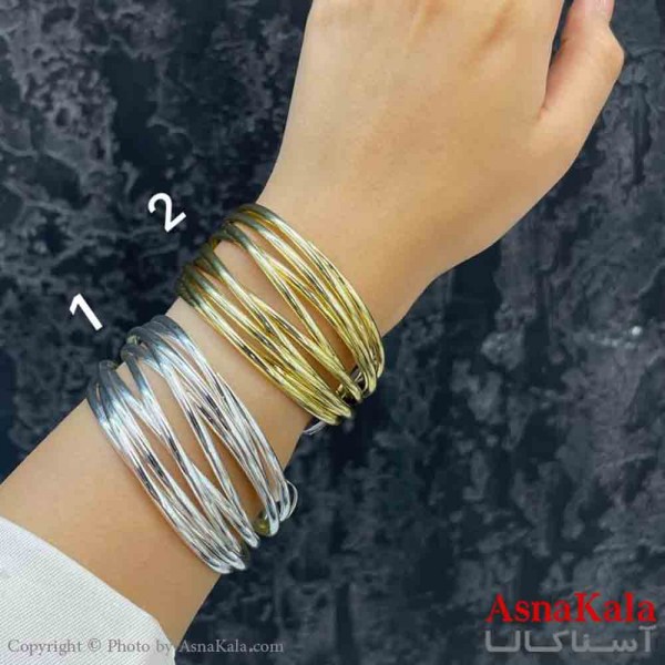 دستبند دخترانه پینترستی استیل چندلاین آینه ای ترند کد DSB181206W