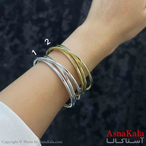 بنگل دخترانه پینترستی استیل  طرح سه لاین آینه ای  کد DSB181238W