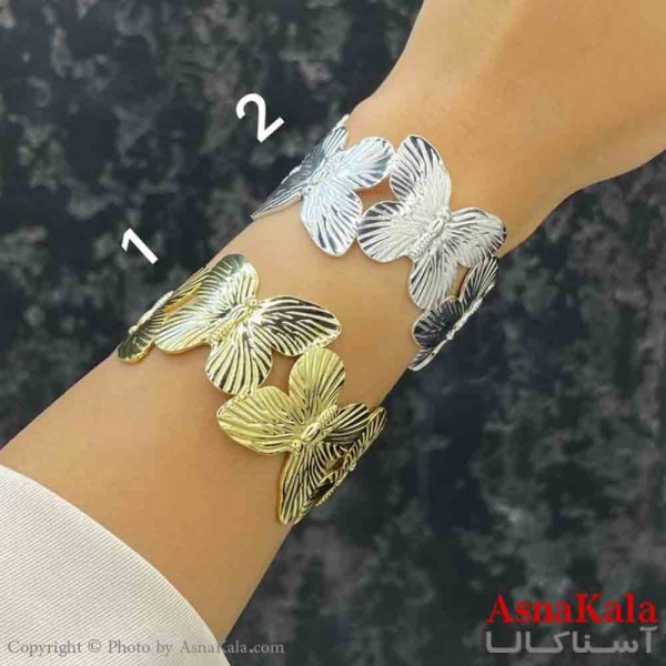 بنگل دخترانه پینترستی استیل طرح چند گل کد DSB181263W