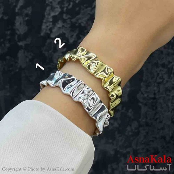 بنگل دخترانه پینترستی استیل  طرح شکسته برجسته کد DSB181271W