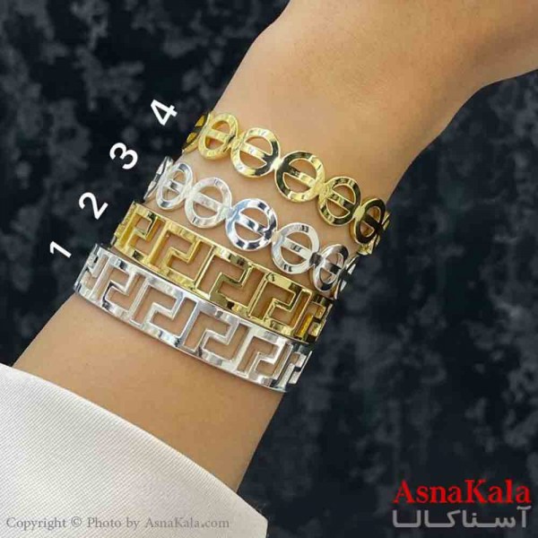 بنگل دخترانه پینترستی استیل  طرح ورساچه و دایره مدرن کد DSB181302W