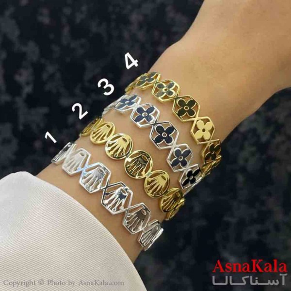 بنگل دخترانه پینترستی استیل طرح رولکس ونکلیف مدرن کد DSB181303W