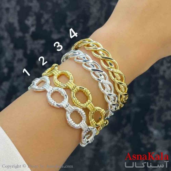 بنگل دخترانه پینترستی استیل  طرح کارتیر و پیچ مدرن کد DSB181304W