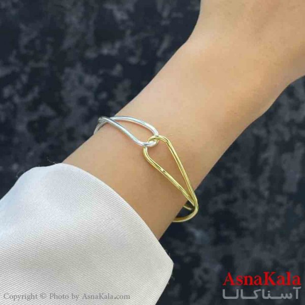 بنگل دخترانه پینترستی استیل  طرح دورنگ بینهایت مدرن کد DSB181306W