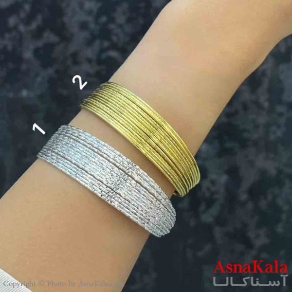 بنگل دخترانه پینترستی استیل  طرح چند لاین ریز مات مدرن کد DSB181308W