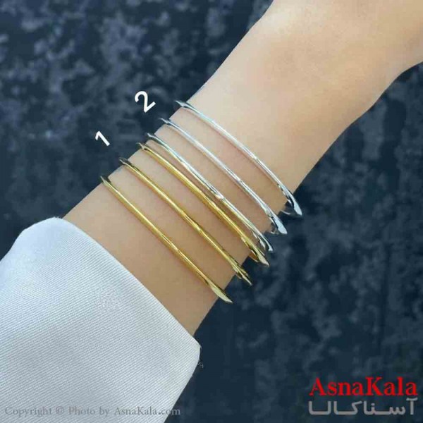 بنگل دخترانه پینترستی استیل  طرح سه لاین آینه ای مدرن کد DSB181311W