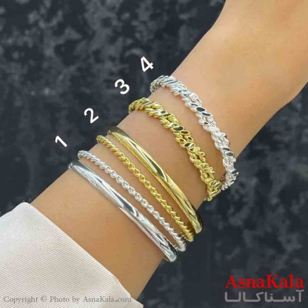 بنگل دخترانه پینترستی استیل  طرح آینه ای دولاین  وپیچ  کد DSB181322W