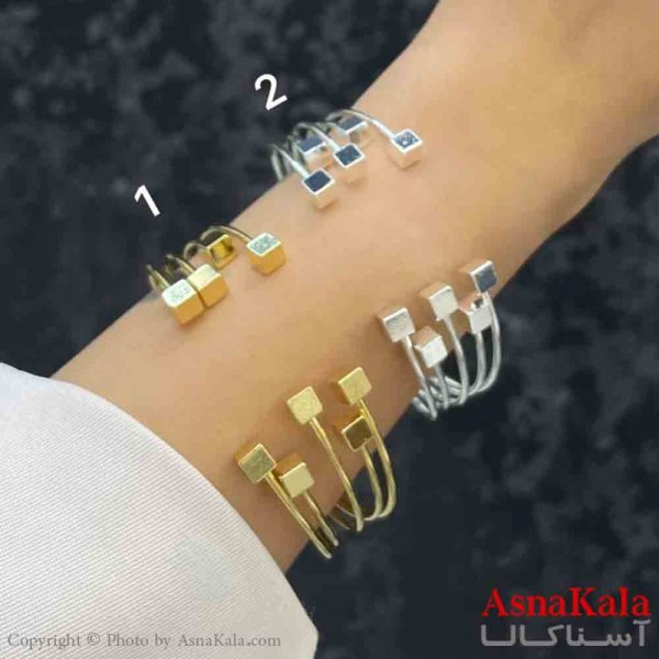 بنگل دخترانه پینترستی استیل  طرح مینمال چند لاین مکعبی کد DSB181326W