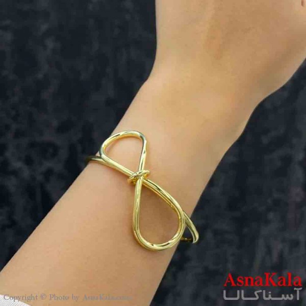 بنگل دخترانه پینترستی استیل  طرح مینمال بینهایت مدرن رنگ طلایی کد DSB181350W