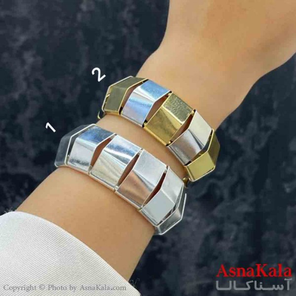 بنگل دخترانه پینترستی استیل طرح دایره برجسته کد DSB181358W