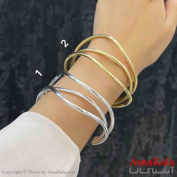 بنگل دخترانه پینترستی استیل طرح سه لاین آینه ای کد DSB181362W