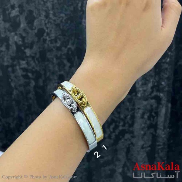 بنگل دخترانه پینترستی استیل  طرح هرمس  صدفی کد DSB181366W