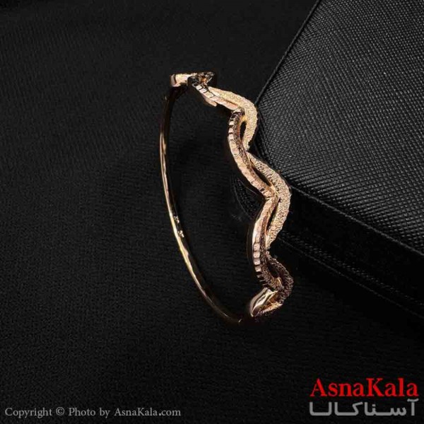 دستبند النگویی زنانه ژوپینگ پینترستی مدل طرحدار موجدار کد DSB181369W