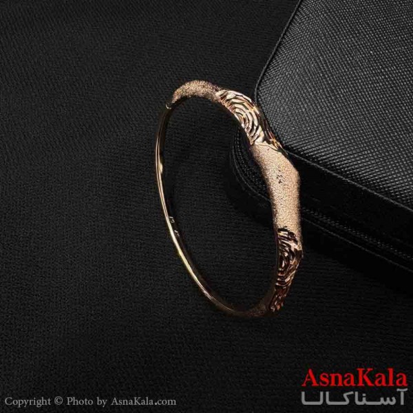 دستبند النگویی زنانه ژوپینگ پینترستی مدل طرحدار منحنی و شنی کد DSB181371W