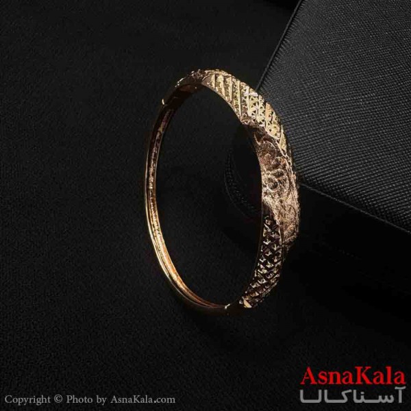 دستبند النگویی زنانه ژوپینگ پینترستی مدل طرحدار تراشدار کد DSB181372W