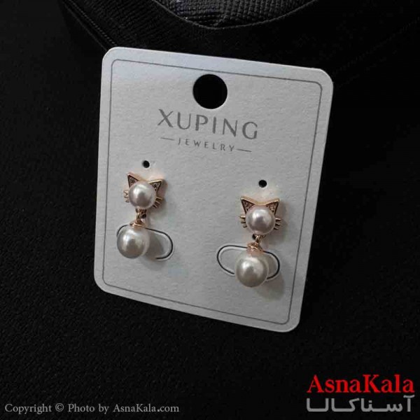 گوشواره زنانه  ژوپینگ گربه مرواریدی کد GSH151884W