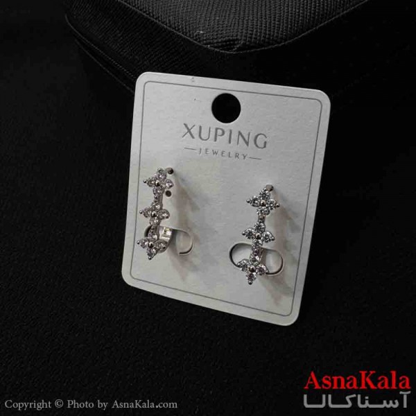 گوشواره زنانه  ژوپینگ طرح سه گل نگیندار  کد GSH151889W