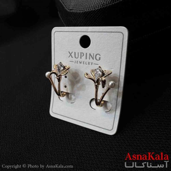 گوشواره زنانه  ژوپینگ طرح گل لاله مرواریدی  کد GSH151892W