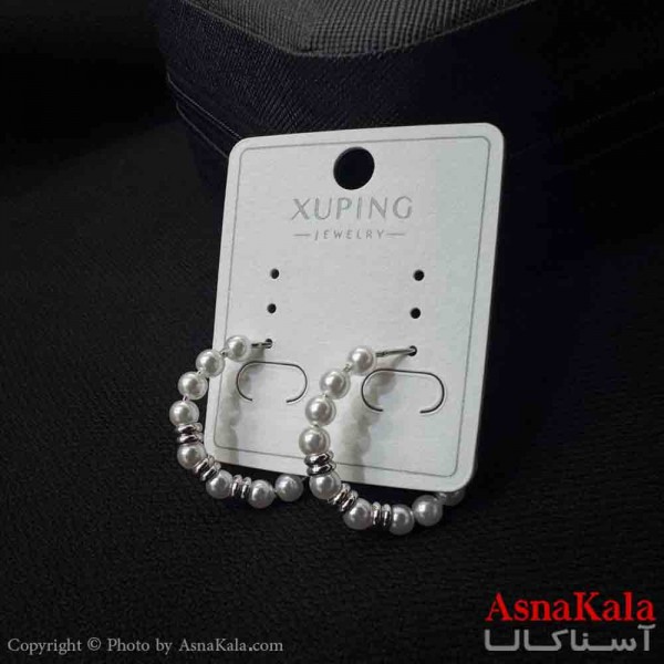 گوشواره زنانه  ژوپینگ طرح حلقه مرواریدی  کد GSH151896W