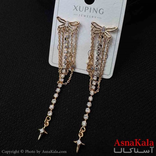 گوشواره زنانه  ژوپینگ طرح آویز پروانه و ستاره  کد GSH151899W