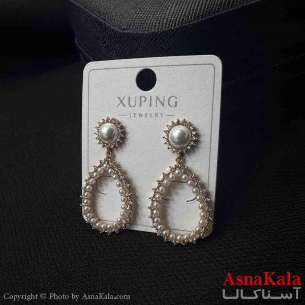 گوشواره زنانه  ژوپینگ طرح آویز قطره مرواریدی  کد GSH151902W