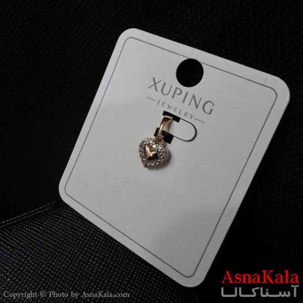 آویز ژوپینگ مینیمال دخترانه مدل قلب ریز دور نگین کد GNB161697W