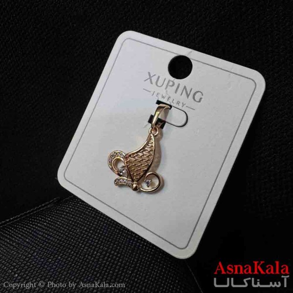 آویز ژوپینگ مینیمال دخترانه مدل پروانه نگیندار سفید کد GNB161703W