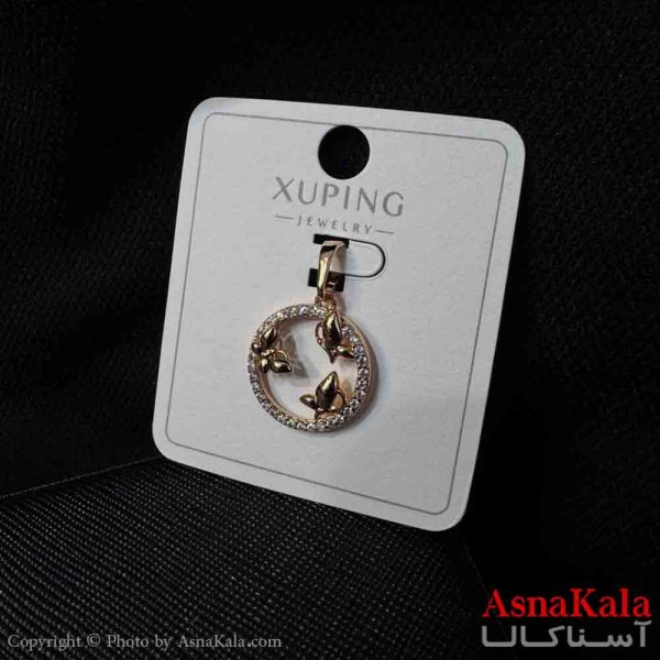 آویز ژوپینگ مینیمال دخترانه مدل دایره و پروانه کد GNB161710W