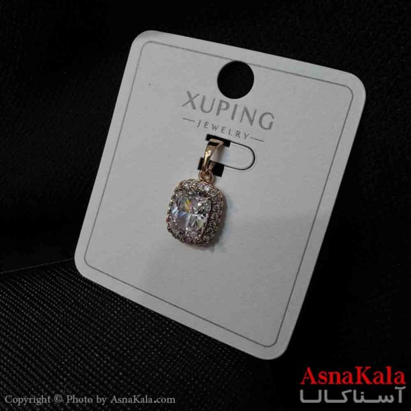 آویز ژوپینگ مینیمال دخترانه مدل مستطیل نگینی کد GNB161711W