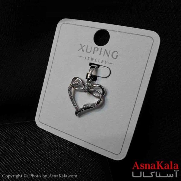 آویز ژوپینگ مینیمال دخترانه مدل قلب و پاپیون کد GNB161716W